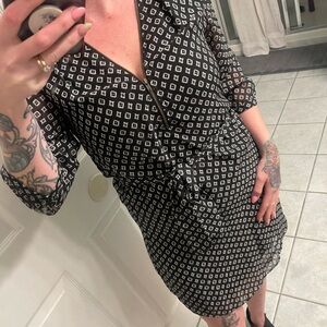 Women’s iZ Byer dress with chiffon overlay and black slip underneath